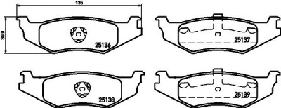 HELLA PAGID 8db355015631 -  Комплект тормозных колодок, дисковый тормоз